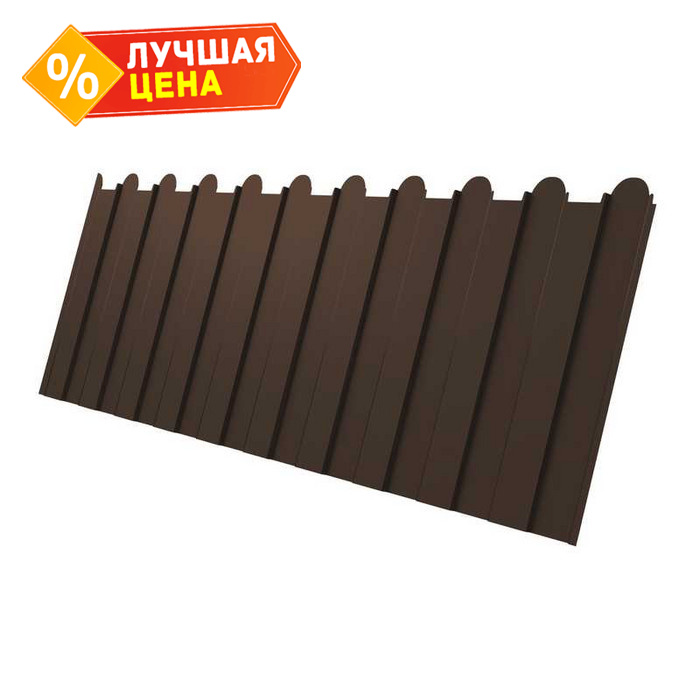 Профлист Grand Line фигурный C8A Drap 0.45 мм RAL 8017 Шоколад